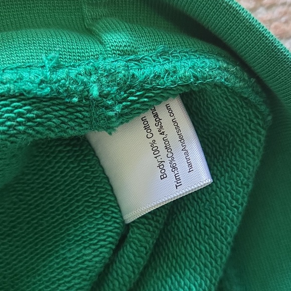 Hanna Andersson Sweatshirt Kelly Green 5T - Picture 4 of 5